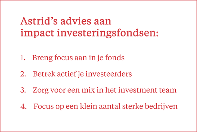 Astrid's Advies Aan Impact Investeringsfondsen
